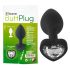 Plug Anal Jeweled You2Toys - Preto com Pedra Branca