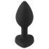 Plug Anal Jeweled You2Toys - Preto com Pedra Branca