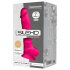 Silexd 7 - Dildo de ventosa com testículos - 17,5cm (rosa)