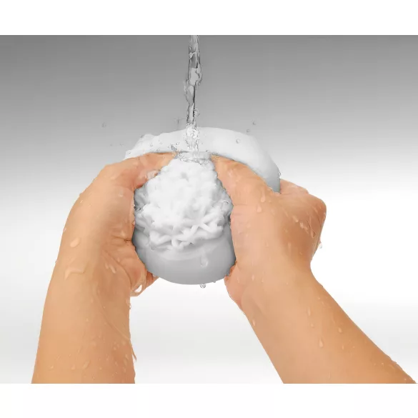 TENGA GEO - masturbador masculino texturizado - silicone branco (Glacier)