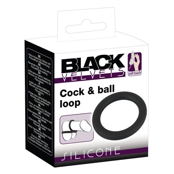 Veludo Negro - anel peniano de silicone (preto) - 5cm