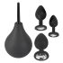 Conjunto de Plugs Anais Black Velvet (4 peças) - Preto