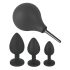 Conjunto de Plugs Anais Black Velvet (4 peças) - Preto