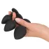 Black Velvets - plug anal kit 4 peças - silicone preto