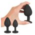 Conjunto de Plugs Anais Black Velvet (4 peças) - Preto