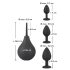 Conjunto de Plugs Anais Black Velvet (4 peças) - Preto