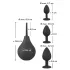 Black Velvets - plug anal kit 4 peças - silicone preto