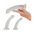 Conjunto Dildo Anal Transparente 3 Peças