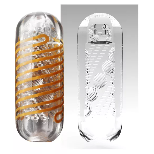 TENGA Spinner Beads - masturbador masculino - textura interna - transparente