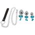 Conjunto You2Toys - Plugs Anáis com Coleira (prata)