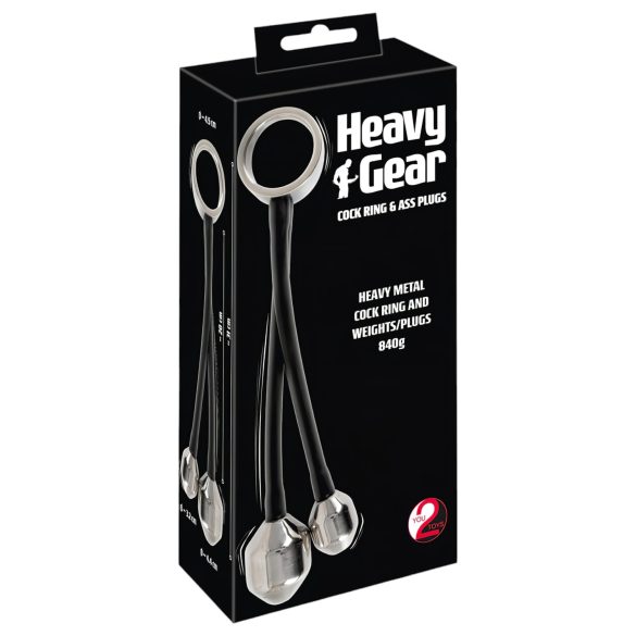 You2Toys Heavy Gear - anel anal com peso (preto)