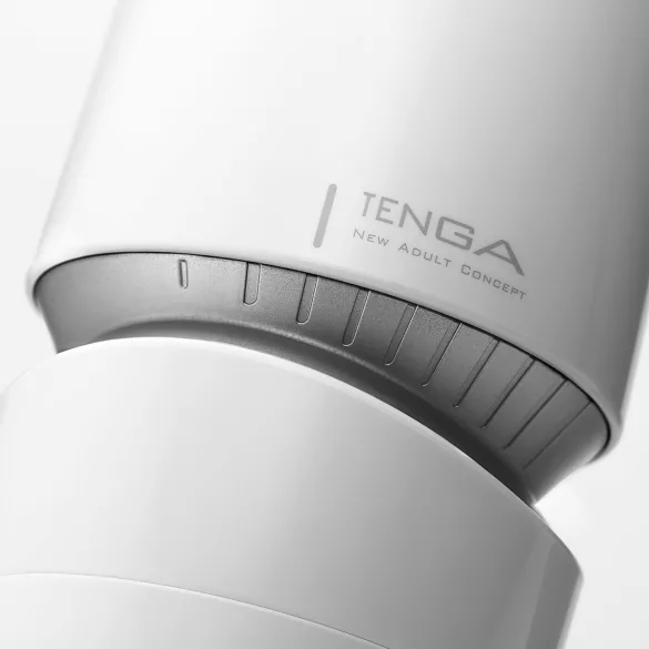 TENGA Aero - masturbador boca sucção forte - silicone branco-prata