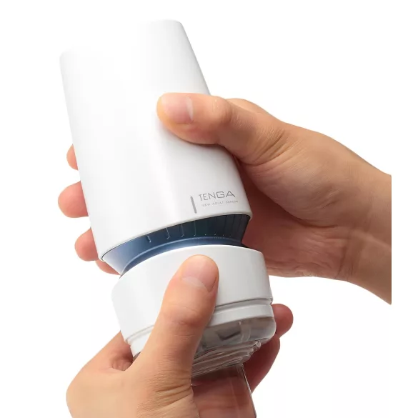 TENGA Aero - masturbador masculino boca sucção forte - branco/azul