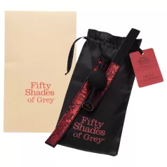  Fifty Shades of Grey - mordaça boca - couro preto e vermelho