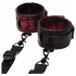 Fifty Shades of Grey - algemas de pulso e tornozelo - couro preto/vermelho