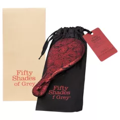 Fifty Shades of Grey - chicote BDSM - couro preto/vermelho