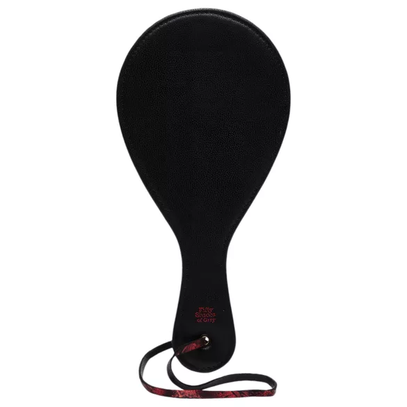 Fifty Shades of Grey - chicote BDSM - couro preto/vermelho
