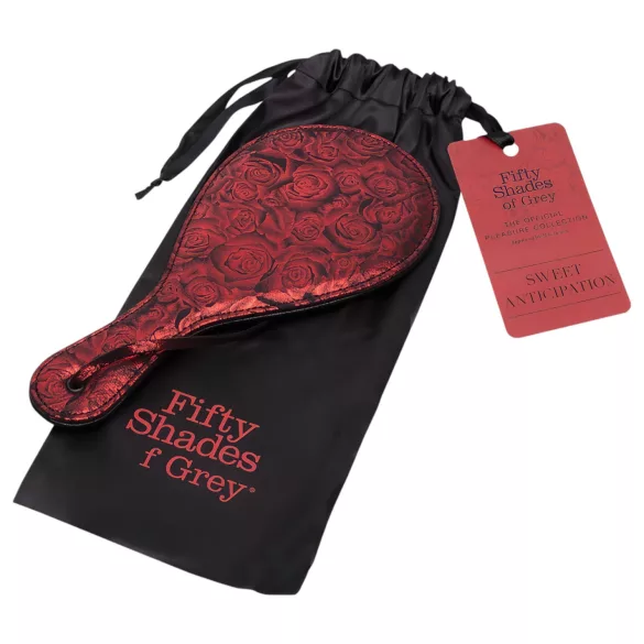 Fifty Shades of Grey - chicote BDSM - couro preto/vermelho