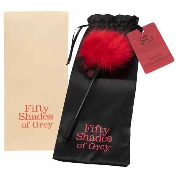 Fifty Shades of Grey - chicote massageador - couro preto/vermelho