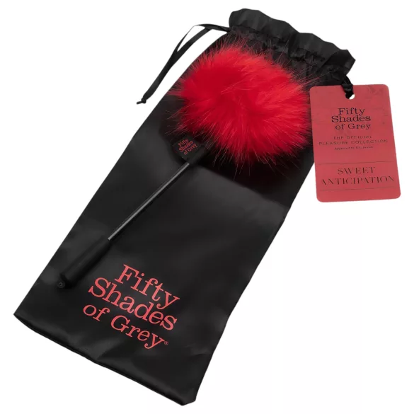 Fifty Shades of Grey - chicote massageador - couro preto/vermelho