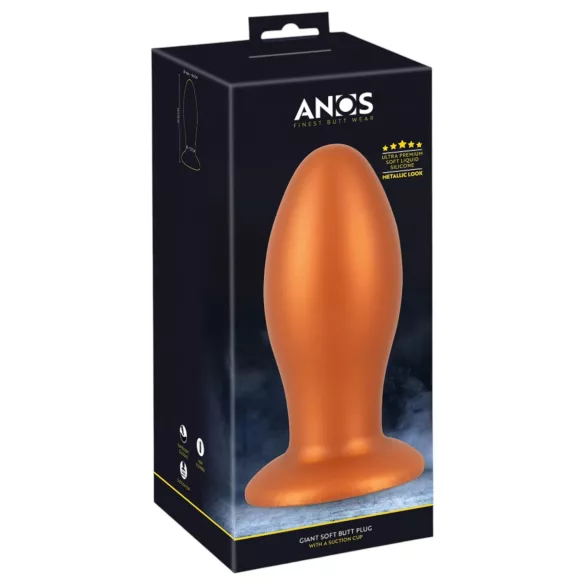 ANOS - plug anal grande - silicone laranja