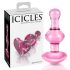 Icicles Nº 75 - Plug Anal de Vidro Coração (Rosa)