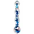 Icicles No. 08 - dildo de vidro duplo ondulado - transparente e azul