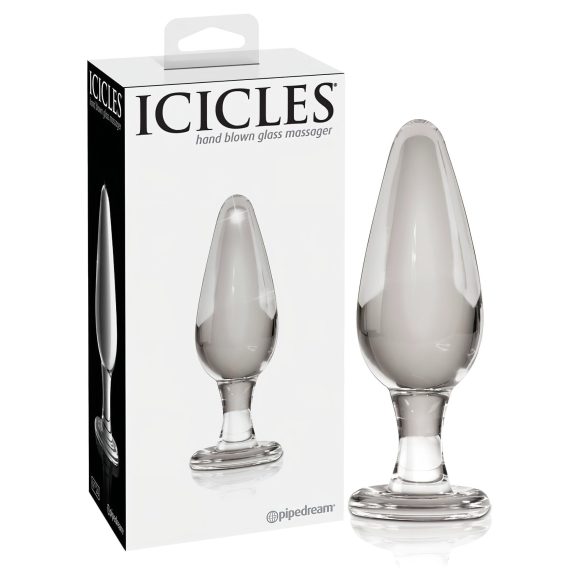 Icicles No. 26 - plug anal cônico de vidro (transparente)