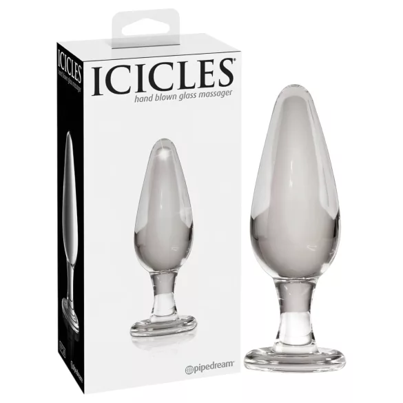 Icicles Nº 26 - plug anal cônico de vidro (transparente)