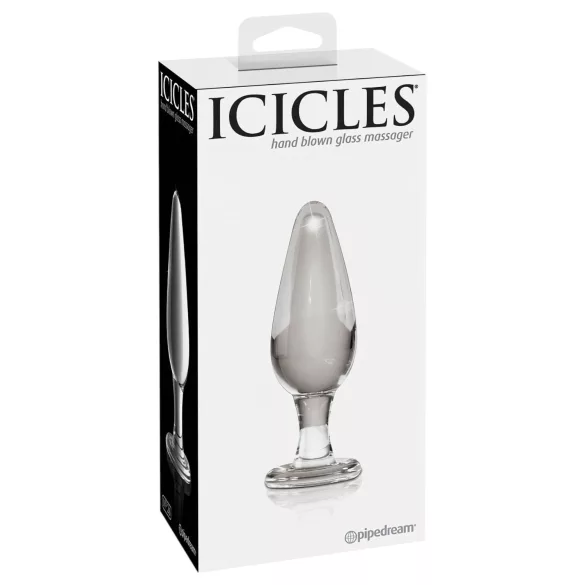 Icicles Nº 26 - plug anal cônico de vidro (transparente)