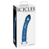 Icicles No. 29 - dildo de vidro espiral para pénis - azul