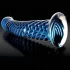 Icicles No. 29 - dildo de vidro espiral para pénis - azul