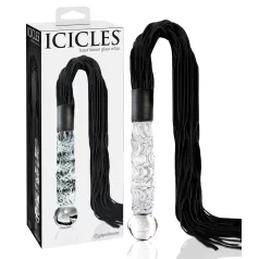   Icicles No. 38 - chicote de couro e dildo de vidro - transparente/preto