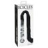 Icicles Nº 38 - Chicote de couro e dildo de vidro (transparente-preto)