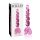 Icicles Nº 43 - Vibrador de Vidro com Pérolas e Coração (Rosa)
