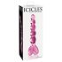 Icicles Nº 43 - Vibrador de Vidro com Pérolas e Coração (Rosa)