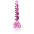 Icicles Nº 43 - Vibrador de Vidro com Pérolas e Coração (Rosa)