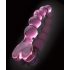 Icicles Nº 43 - Vibrador de Vidro com Pérolas e Coração (Rosa)