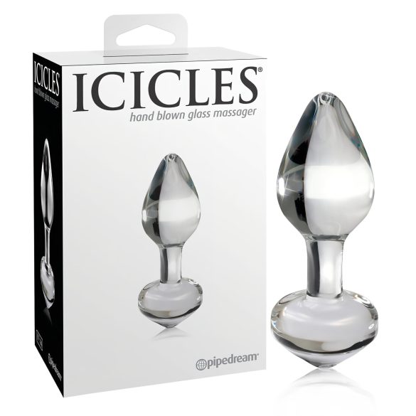 Icicles No. 44 - Plug Anal Cônico de Vidro (Transparente)