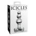 Icicles Nº 47 - Plug Anal de Vidro com Três Pérolas (Transparente)