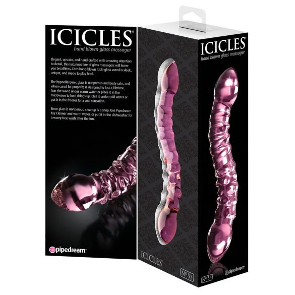 Icicles Nº 55 - Dildo de Vidro Duplo para Ponto G (rosa)