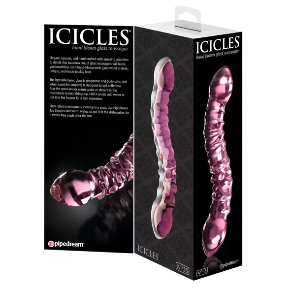 Icicles No. 55 - dildo duplo vidro G-ponto - rosa