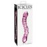 Icicles No. 55 - Dildo de Vidro Dupla Ponta G-Spot (Rosa)
