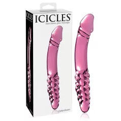 Icicles No. 57 - dildo duplo formato pênis - vidro rosa