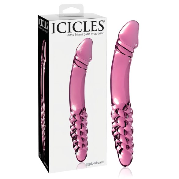 Icicles No. 57 - Dildo de Vidro Duplo em Forma de Pênis (Rosa)