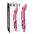 Icicles No. 57 - Dildo de Vidro Duplo em Forma de Pênis (Rosa)