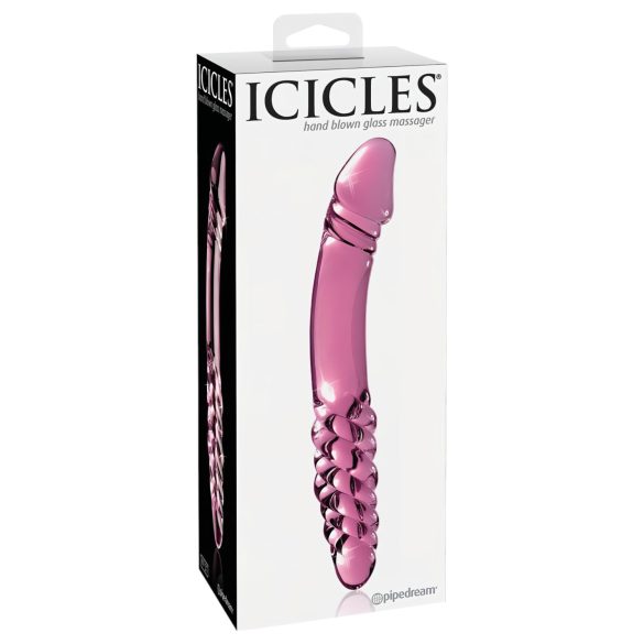 Icicles No. 57 - Dildo duplo de vidro com pênis (rosa)
