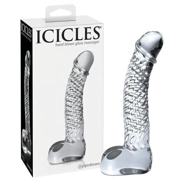 Icicles Nº 61 - Dildo de Vidro com Pênis (Transparente)