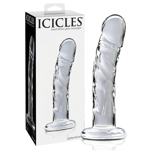 Icicles Nº 62 - Dildo de Vidro com Formato de Pênis (Transparente)