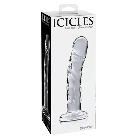 Icicles No. 62 - dildo de vidro com pênis - transparente